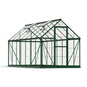 Harmony Greenhouse 6 x 4 Green / 208cm H x 185cm W x 426cm D