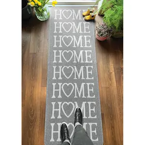 My Utility Home Kitchen Mat 67cm W x 200cm L / Silver