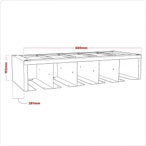 Sealey Modular Power Tool Rack 680mm APMS69