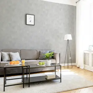 Arthouse Brushed Texture Grey Wallpaper