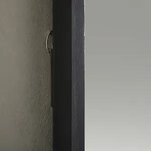 Wall Mirror Jersey Industrial Rectangular Shape with Full Length Black Frame- H 160cm x W 80cm for Hanging in Entryway