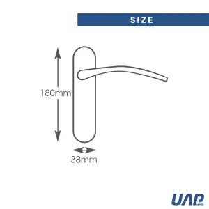 Intelligent Hardware - Internal Door Handle - Majestic - Lever on Backplate - Euro Lock Furniture - Satin Chrome