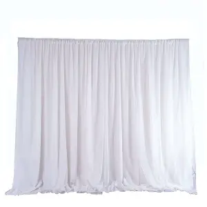 3x3 M Ice Silk Backdrop Curtain Photography Scenery for Christmas Events Decor, White