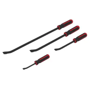 Sealey Angled Pry Bar Set 4pc Heavy-Duty with Hammer Cap AK9105