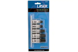 Laser Tools 2197 5pc Hex Bit Set Chrome Vanadium