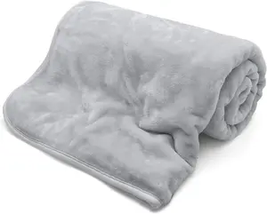 Fleece Faux Fur Silver Roll Mink Throws Soft Cosy Bed Blankets