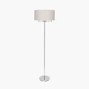 Silver 5 Light Metal Floor Lamp