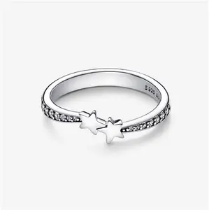 Pandora Shooting Stars Sparkling Ring - Sterling Silver / Cubic Zirconia - Sz. 52