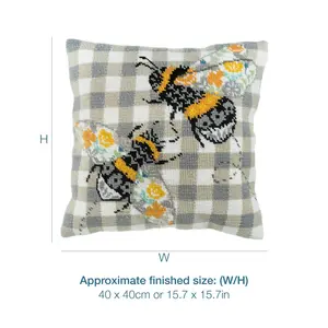 TAP CUSH BEES - Half Cross Stitch / Tapestry Kit: Cushion: Bees - Trimits