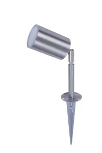 Blooma Candiac Silver effect LED Outdoor Single Spike light (D)60mm