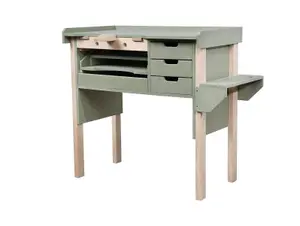 Opifex moisture resistant MDF top craftsman/jewellers workbench (H-98cm, D-57cm, L-104cm) with tool holder