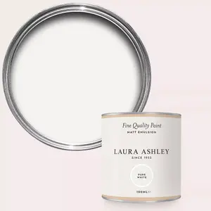 Laura Ashley Pure White Matt Emulsion Paint Sample