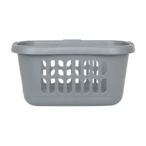 Wham 2 x Casa Plastic Hipster Laundry Basket Silver