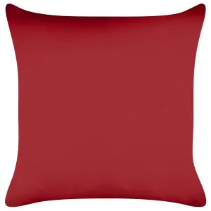 Set of 2 Cushions GUMDROP Velvet 45 x 45 cm Polka Dots Embroidery Red