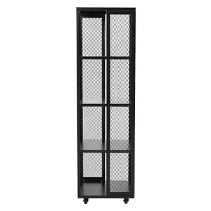 Steel Bookshelf Rack Black 4-Tier Bookcase Freestanding Storage Rack with Wheels