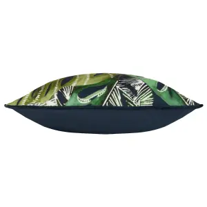 Wylder Tropics Ebon Wilds Khari Piped Polyester Filled Cushion