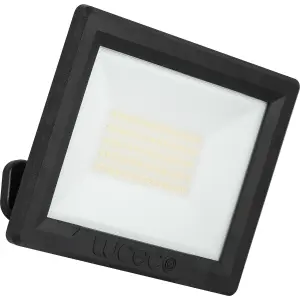 Luceco Adjustable Black Integrated LED Outdoor Flood light