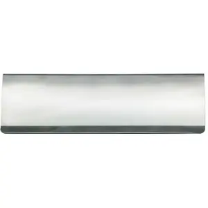 Interior Letterbox Plate Tidy Cover Flap 300 x 95mm Satin Steel & Chrome