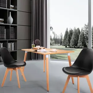 Nero Upholstered Dining Chair (Set of 2) Black / Beech