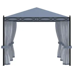 Berkfield Gazebo with Mesh Screens 3x4 m Anthracite Steel