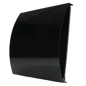 100mm - External Wall Wind Sound Baffle Vent Cover Draft Excluding Air Ventilation For Extractor Fans & Heat Recovery - Black