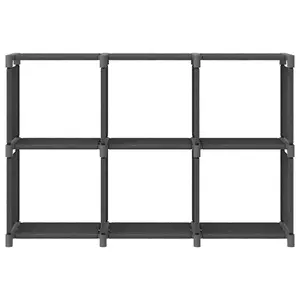 Berkfield 6-Cube Display Shelf Grey 103x30x72.5 cm Fabric