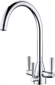 Clearwater Eclipse Tri-Spa C- Swivel Spout Kitchen Sink Mixer Tap With Cold Filter