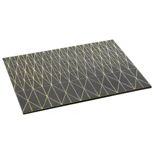 Interiors by Premier Geome Prism Black and Gold Placemats