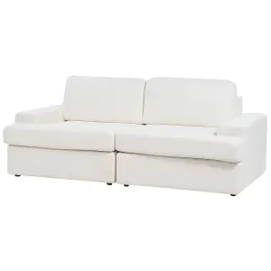 4 Seater Boucle Living Room Set White ALLA