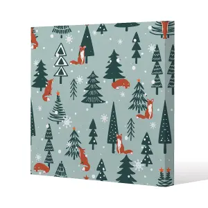 Fir-trees snow (canvas) / 90 x 90 x 4cm