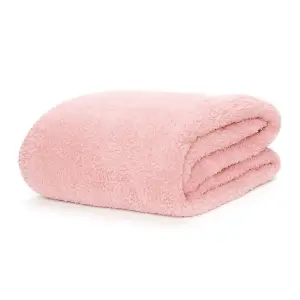 Snug Rug Blanket Luxury Sherpa Fleece Sofa TV Throw Gift Blankets 127x178cm - Pink Quartz