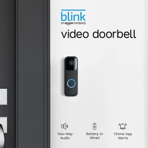 Blink Black Wireless Video doorbell with homebase