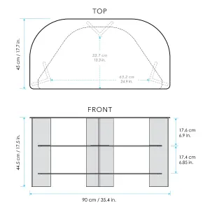 AVF Varano 90cm Oak and Black TV Stand