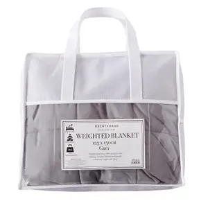 Brentfords Weighted Blanket Quilted, Silver Grey, 150 x 200 cm - 8kg