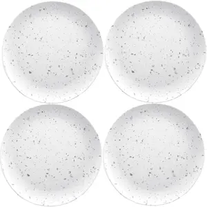 Purely Home Terrazzo Melamine Dinner Plates - Set of 4