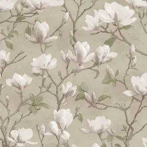 Opus Cream & Pink Petalina Floral Patterned Embossed Wallpaper