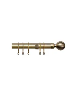 25-28mm Metal Exetendable Curtain Pole Antique Brass 120-210cm