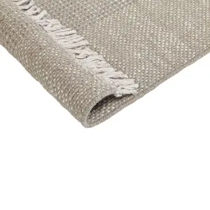 Wool Area Rug 140 x 200 cm Grey TEKELER