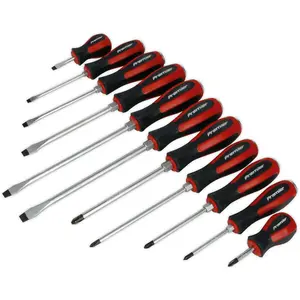 Comprehensive 11-Piece Hammer Through Screwdriver Set with Durable Steel Construction