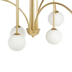 6 Lights Metal Chandelier Gold FORBES