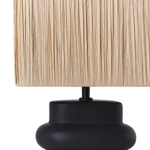 Beliani Boho Ceramic Table Lamp Black JUDY