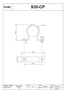 McAlpine Chrome Plated Plastic Pipe Clip 35mm S35-CP, 5 Pack