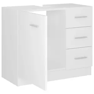 Berkfield Sink Cabinet White 63x30x54 cm Engineered Wood