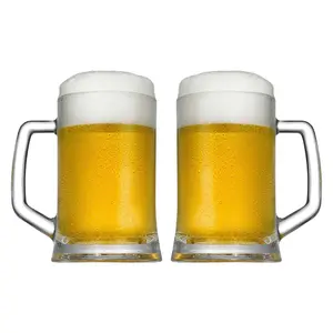 URBNLIVING 14cm Height Set of 2 Pub Beverages Mugs With Handle