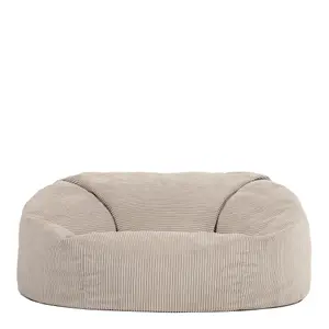 icon Soul Giant Corduroy Bean Bag Natural 2-Seater Bean Bag Chair