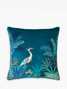 Sara Miller Heron Cushion, Teal