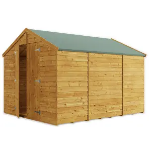 BillyOh Keeper Overlap Apex Wooden Shed - Pressure Treated - 10x8 - Windowless