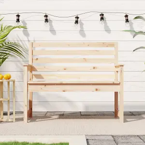 Berkfield Garden Bench 109x48x91.5 cm Solid Wood Pine