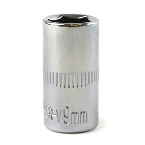 9mm 1/4" Drive Shallow Metric Socket Single Hex / 6 sided Bergen