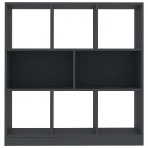 Berkfield Book Cabinet Grey 97.5x29.5x100 cm Engineered Wood